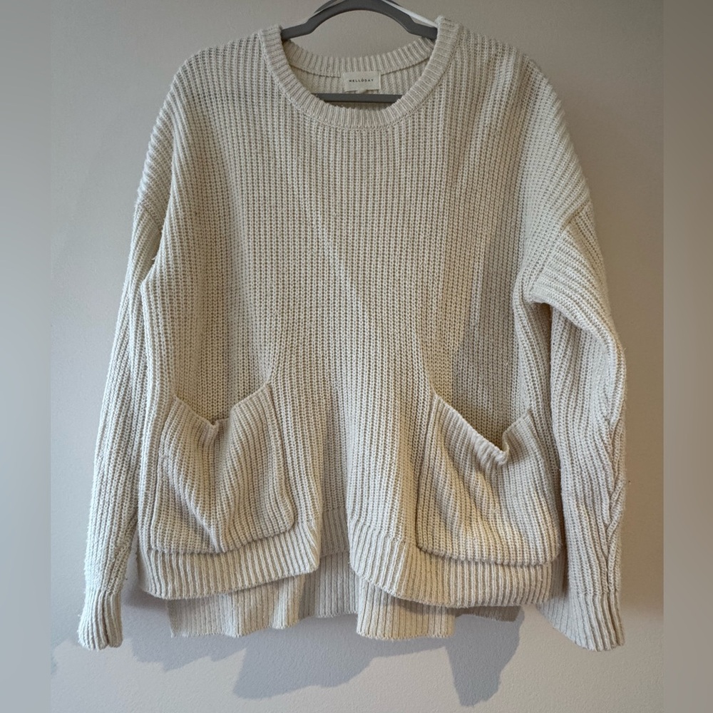 MELLODAY Cream Knit Sweater